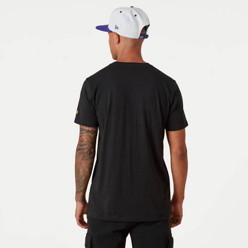 New Era LA Lakers NBA Globe Logo Black Tee T-shirt - 13083916