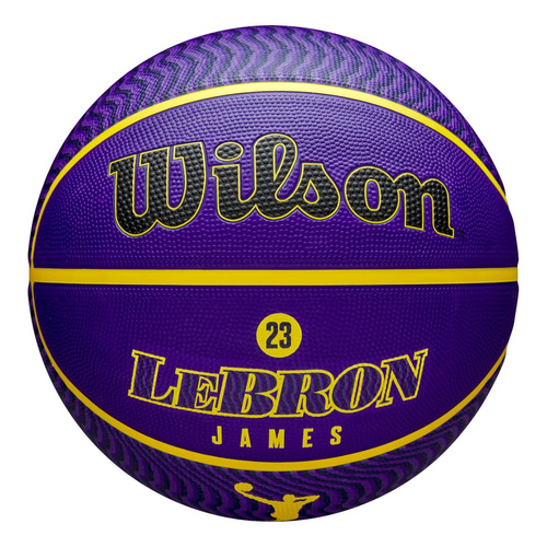 Set to Basketball Portable Stand OneTeam + Wilson LeBron James Los Angeles Lakers Ball