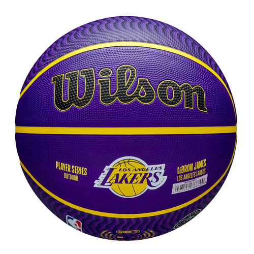 Set to Basketball Portable Stand OneTeam + Wilson LeBron James Los Angeles Lakers Ball