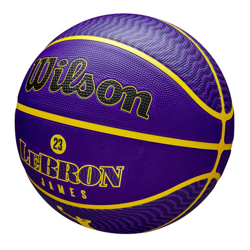 Set to Basketball Portable Stand OneTeam + Wilson LeBron James Los Angeles Lakers Ball