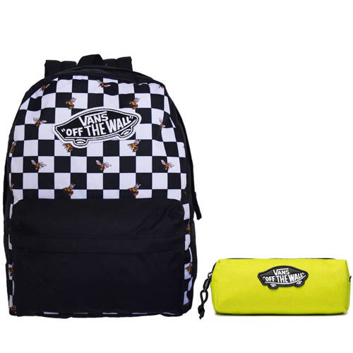 VANS Realm Bee Checkerboard - VN0A3UI6YZT + Pencil Pouch