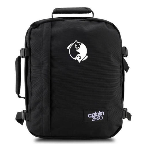 CabinZero Classic 2w1 28L Backpack black + Custom Cat YIN YANG