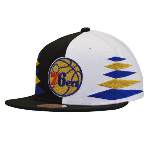 Mitchell & Ness NBA Diamond Cut Philadelphia 76ers Snapback Cap - HHSS1093-P76YYPPPBKWH