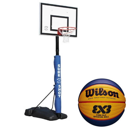 Sure Shot 521 Seattle Basketball Set with polypropylene backboard