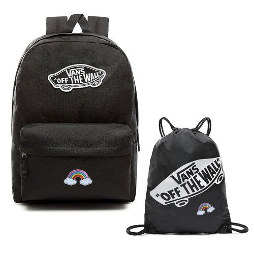 VANS Realm Backpack Custom Dolphin Custom Rainbow + Benched Gymsack