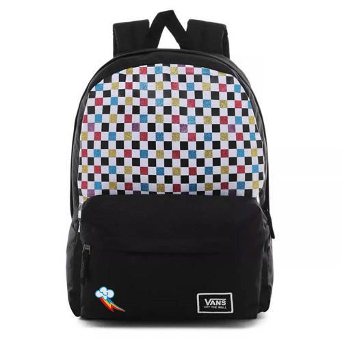 Vans Glitter Check Realm Backpack Custom Rose - VN0A48HGUX9