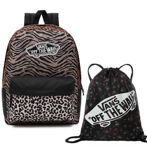 Vans Realm Backpack Animal Patterns + Benched Bag Backpack