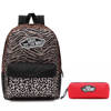 Vans Realm Backpack Animal Patterns + Pencil Pouch Backpack