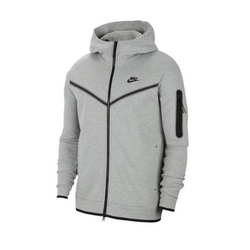 Men's hoodie sport grey full zip Nike NSW Tech Fleece Hoodie - CU4489-063