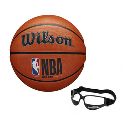 Set of Wilson NBA DRV PRO Outdoor Basketball + Dribble Specs No Look Basketball Eye Glass Goggles