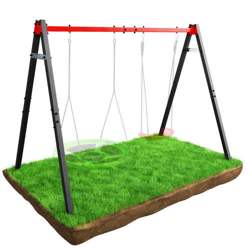 Garden swing for children double frame stork's nest K-SPORT - KSOZ015