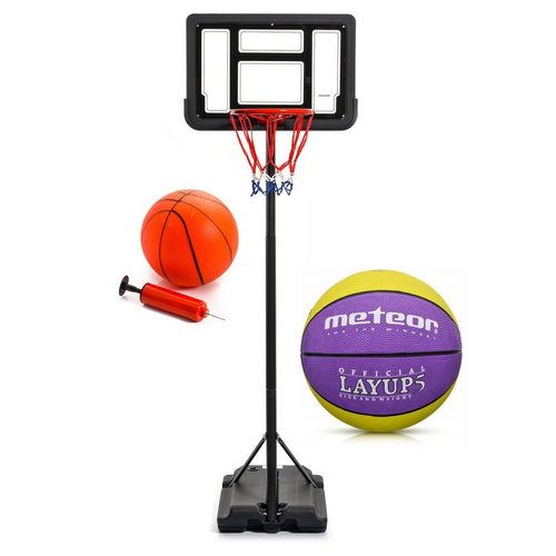 METEOR Basketball Set Portable Basketball stand Toronto + Ball LAYUP