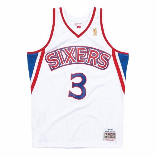 Mitchell & Ness NBA Philadelphia 76ers Allen Iverson Swingman Jersey - SMJYGS18198-P76WHIT96AIV