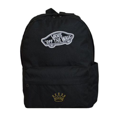 Vans Old Skool Classic Backpack Black VN000H4YBLK1 + Custom Gold Crown