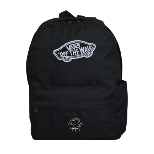 Vans Old Skool Classic Backpack Black VN000H4YBLK1 + Custom Silver Rose