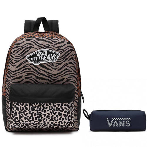 Vans Realm Backpack Animal Patterns + Pencil Pouch