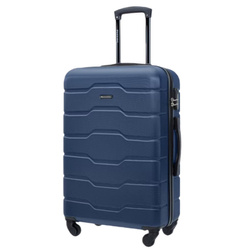 Mittelgroßer Reisekoffer PUCCINI Marineblau Räder 58 L - ABS024B-7A