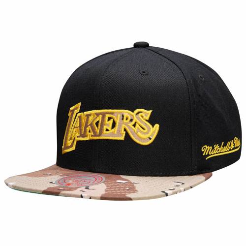 Mitchell & Ness NBA Choco Camo HWC Los Angeles Lakers Snapback Cap - HHSS1101-LALYYPPPBLCK