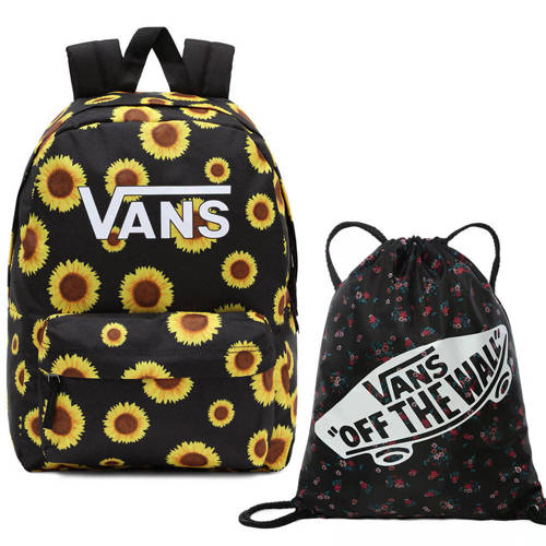 Vans Girls Realm Backpack maize Rucksack - VN0A4ULTMAZ1 + Benched Bag