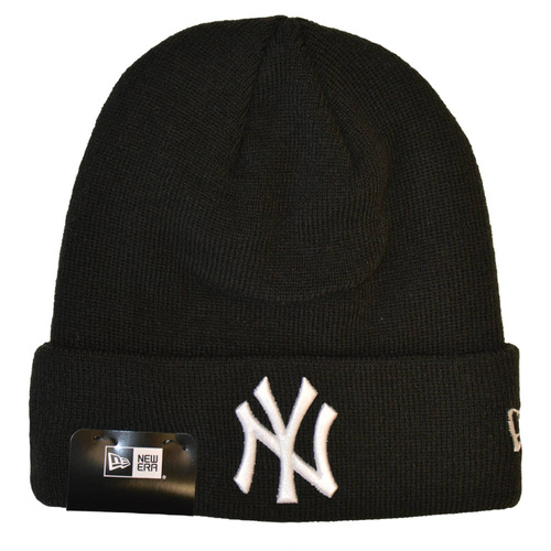 Czapka zimowa New Era MLB NY New York Yankees Essential Black Cuff Beanie Czarna - 12122728