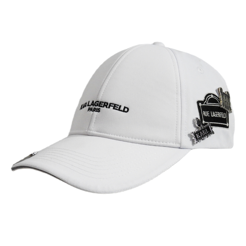 Czapka z daszkiem Karl Lagerfeld Paris Strapback Biała - L5WH7947-wht