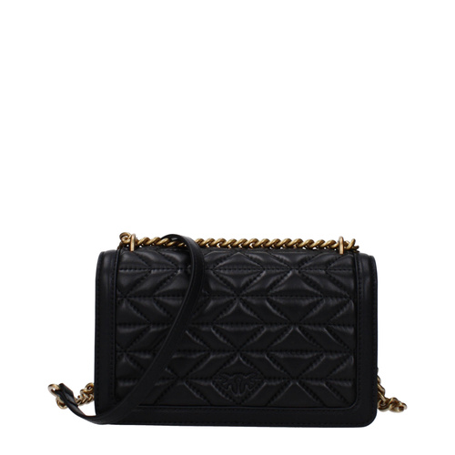 Love One Mini PINKO Women's Leather Shoulder Bag Black - 1000741A1XN-Z99Q