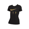 Damska Koszulka Sportowa Nike Swoosh Fly WMNS T-shirt Czarny- DN3048-010