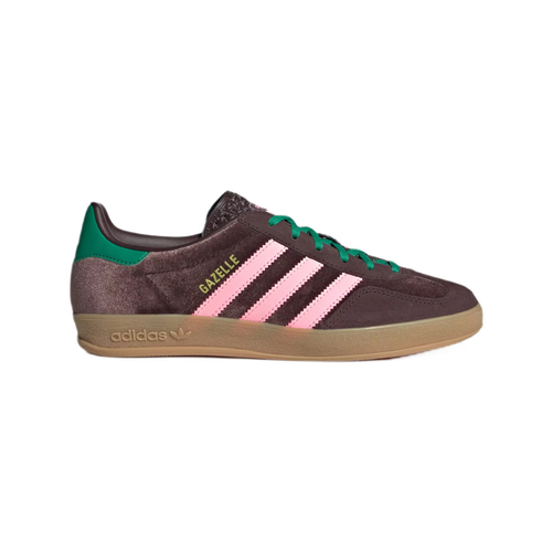 Women's sports shoes Adidas Gazelle IN Originals Brown Pink Green - JI2714