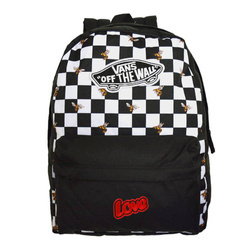 Plecak szkolny młodzieżowy VANS Realm Bee Checkerboard Custom Love