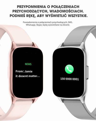 Zegarek Smart Watch SW009-2 pink r.gold/pink