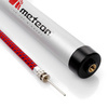 Pompka do piłki METEOR Aluminum 8 mm z wężykiem srebrna - 39004
