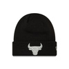 New Era NBA Chicago Bulls Metallic Black Cuff Knit Beanie Hat - 60691272