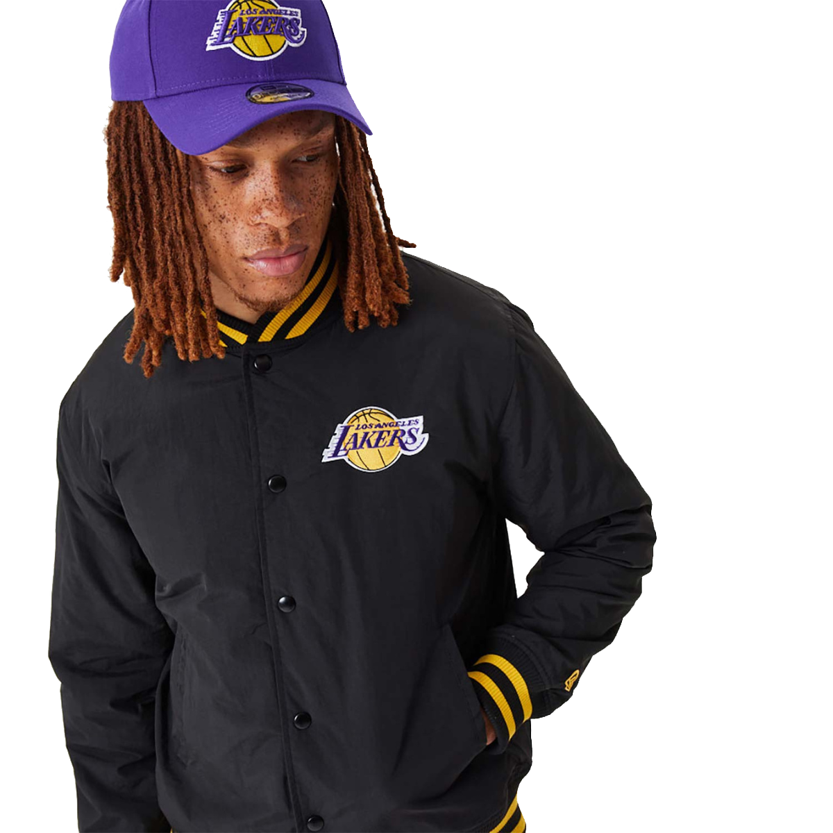 Kurtka bomberka New Era NBA Los Angeles Lakers Script Bomber
