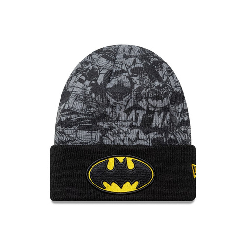 New Era Batman Youth DC Black Cuff Knit Beanie Hat - 60691137