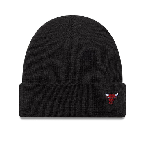 New Era NBA Chicago Bulls Mini Logo Black Cuff Knit Beanie Hat - 60691109