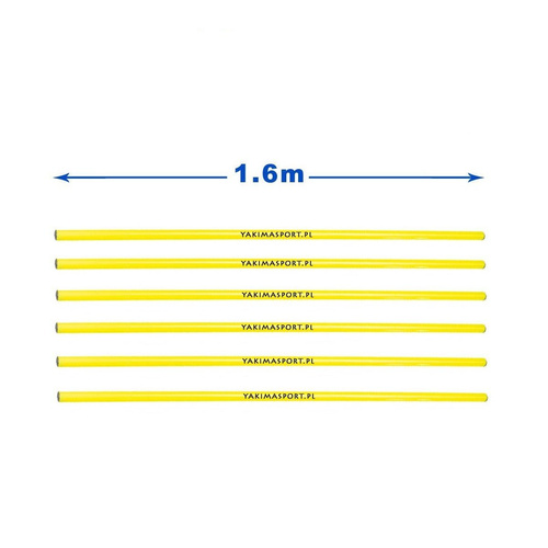 SET YAKIMASPORT 6X TRAINING POLE 1,6 M + BASE FOR SLALOM POLE - 100076