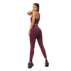 Women's seamless burgundy sport leggings Carpatree Allure - CP-ASL-SP