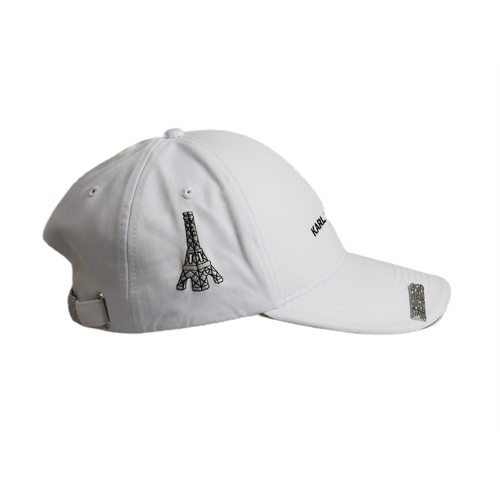 Czapka z daszkiem Karl Lagerfeld Paris Strapback Biała - L5WH7947-wht