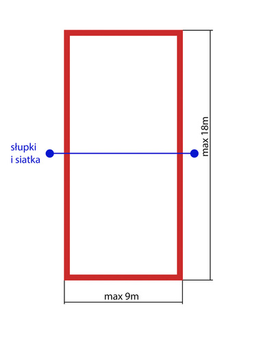 RomiSport Adjustable Court Lines Blue max 9 x 18m - Lin000016