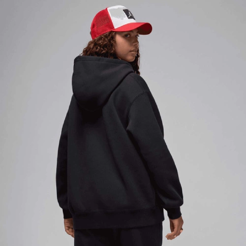 Air Jordan Flight Fleece Women's Satin-Lined Pullover Hoodie Black - FV7050-010