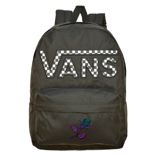 Plecak szkolny młodzieżowy Vans Old Skool III Czarny Custom Rose Róża