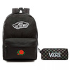 VANS Realm Rucksack | VN0A3UI6BLK + Pencil Pouch