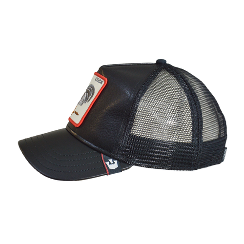 Czapka z daszkiem skórzana Goorin Bros. Cock Will Prevail Trucker - 101-1231-BLACK