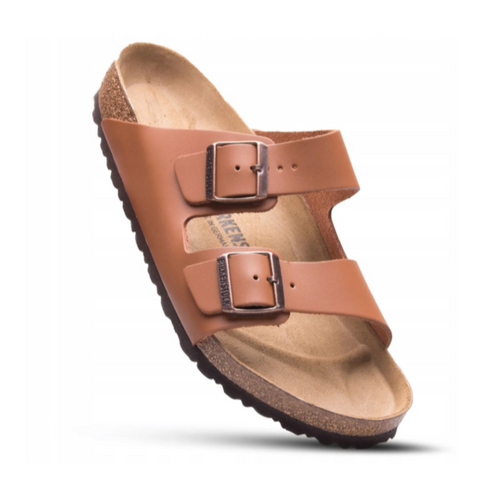 Klapki męskie skórzane Birkenstock Arizona BS Brązowe - 1019019