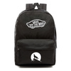 VANS Realm Backpack black VN0A3UI6BLK + Custom Wolf