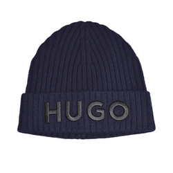 Winter hat Hugo Boss Knitted Beanie Cap Blue - 50495778-410