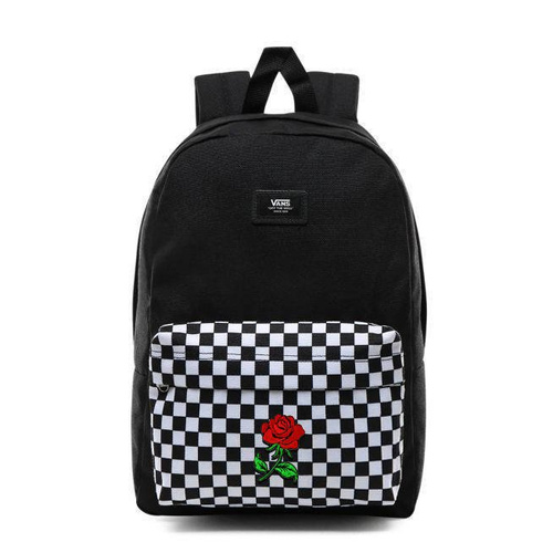 Plecak Vans New Skool Checkerboard kratka szachownica Custom Róża Rose