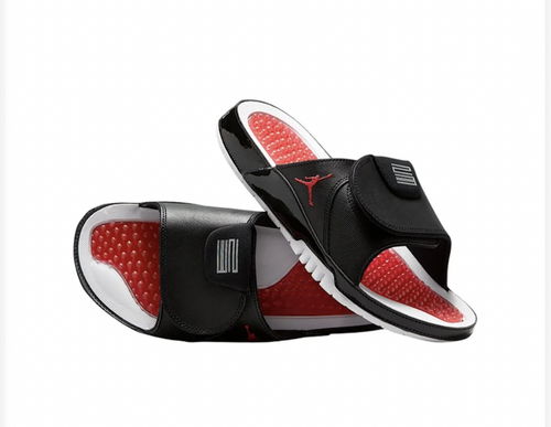 Men's sports flip-flops Air Jordan Jumpman Slide Black White - FQ1598-010