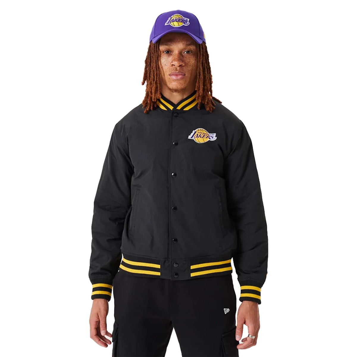 Los Angeles Lakers ジャケット Kurtka bomberka New Era NBA Los Angeles Lakers Script Bomber