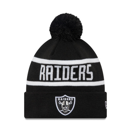 New Era NFL Las Vegas Raiders Official Team Colour Black Jake Knit Beanie Hat - 60565515